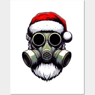 gas mask apocalypse santa claus Posters and Art